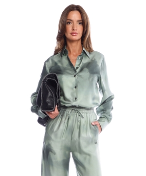Silk shirt with print