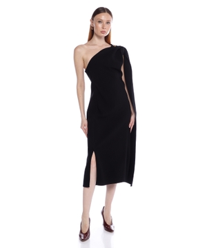 Wool viscose crepe dress