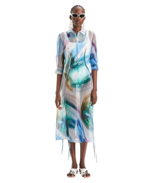Silk Organza Shirtdress swimdress