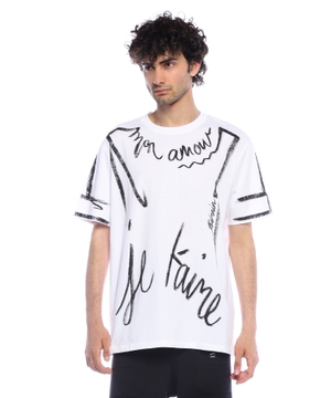 "Love Letter" printli T-shirt
