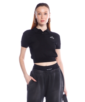 3D Logo Mesh Cropped Polo