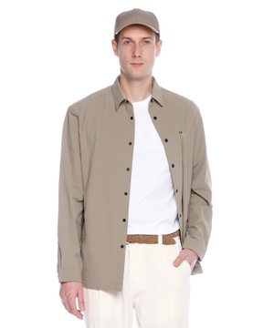 Overshirt in water-repellent fabric