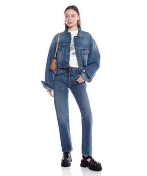 Cropped denim jacket