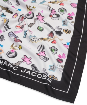 Sticker-print scarf