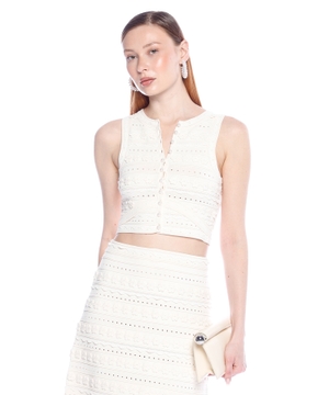 Floral-appliqué vest