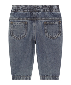 Loqo ilə 5 cibli denim şalvar