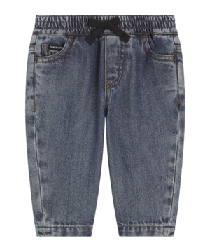 Loqo ilə 5 cibli denim şalvar
