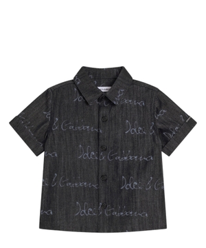 Denim shirt with logo