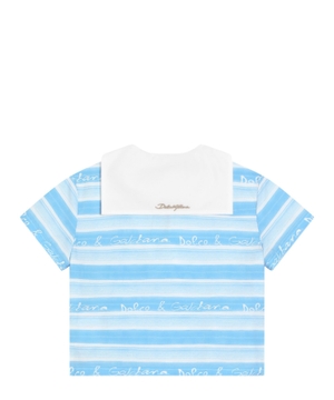 Striped-print poplin shirt