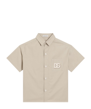 Gabardine shirt with DG logo