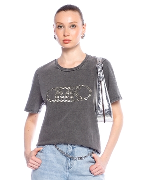 Grommeted Empire Logo Organic cotton t-shirt