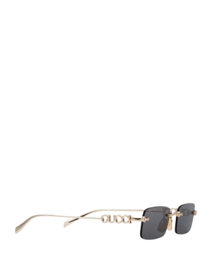Rectangular frame sunglasses