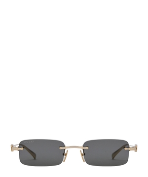 Rectangular frame sunglasses