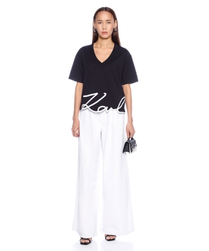 Karl Signature V-neck T-shirt