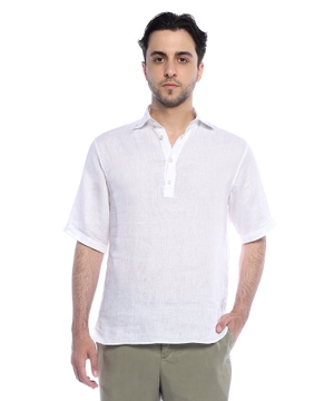 Linen popover shirt