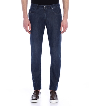 Düz biçimli denim şalvar