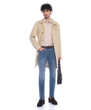 Slim-fit shirt in Italian-made linen