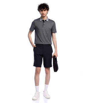 Structured-cotton slim-fit polo shirt with contrast collar
