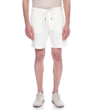 Regular-fit shorts in a linen blend with drawcord