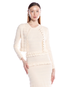 Ruffled cardigan