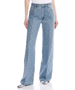 Rhinestone and beaded jeans