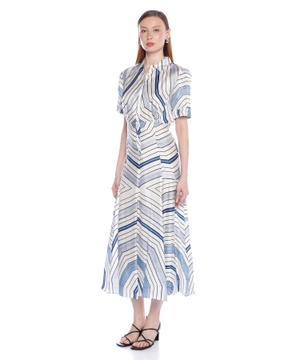 Geometric print maxi dress