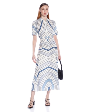 Geometric print maxi dress