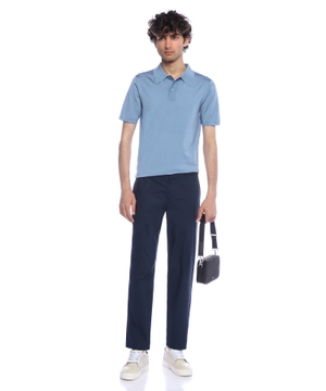 Cotton carrot-cut trousers