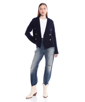 Rib-knit cardigan