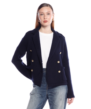 Rib-knit cardigan