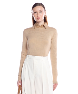 Cashmere sweater with long sleeves