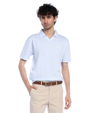 Jakard teksturlu mesh polo