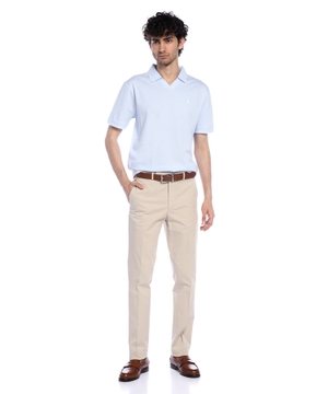 Jakard teksturlu mesh polo