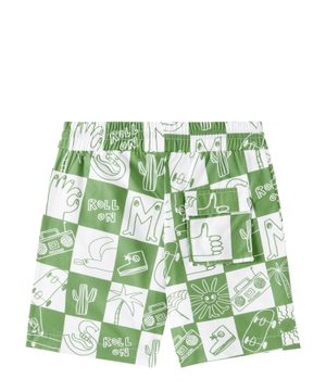 Printed shorts with drawstring waist