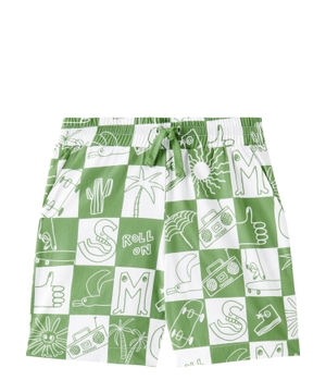 Printed shorts with drawstring waist