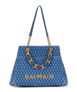 1945 Soft tote bag in diamond-quilted denim