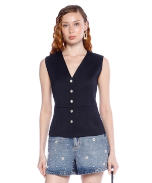 Wool blend vest