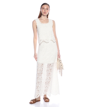 Crochet-knit sleeveless top