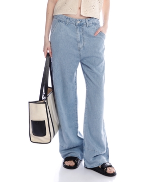 Enli biçimli denim şalvar