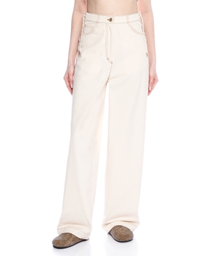 Lace-up jeans