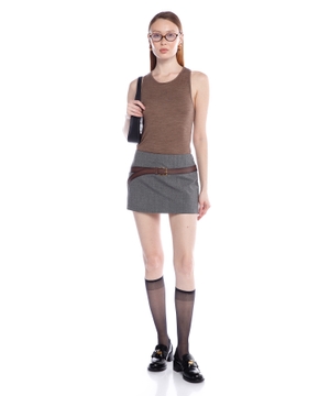 Anagram tank top in stretch wool