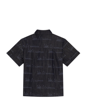 Denim shirt with logo
