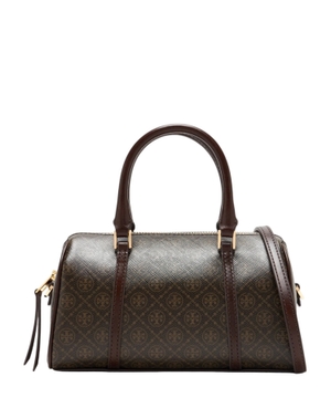 T Monogram Coated Canvas Petite Barrel çanta