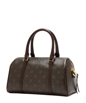 T Monogram Coated Canvas Petite Barrel çanta