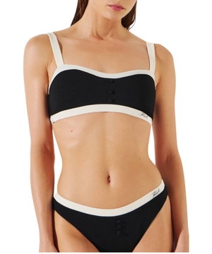 Monochoreme Bandeau bikini top