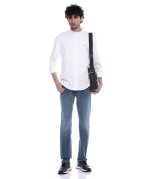 Straight-fit shirt with logo detail