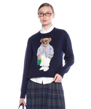 Polo Bear Cotton Crewneck Sweater