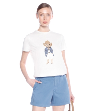 Хлопковая футболка с принтом Polo Bear