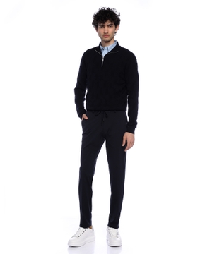 Straight-fit pants with drawstring