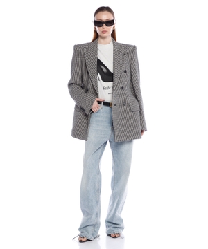 Blazer with "houndstooth" pattern